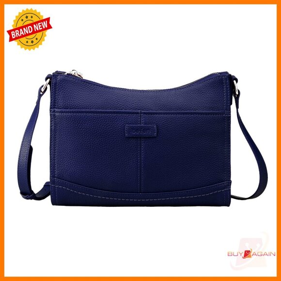 Handbags - Genuine Leather Crossbody Bag with RFID Wallet, Adjustable Strap